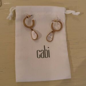 Cabi Shell Drop Hoop Earrings